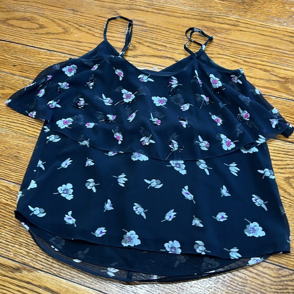 Rebecca Taylor black cami tank blouse. Bead detail. Size 2. Great condition. - Picture 5 of 10